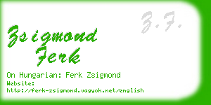 zsigmond ferk business card